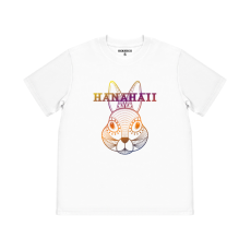 HANAHAII 兔子頭+LOGO純棉短袖TEE